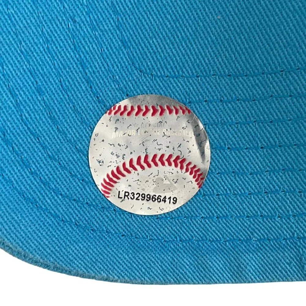 New Era 59Fifty Women's Hat MLB Miami Marlins Aqua Blue